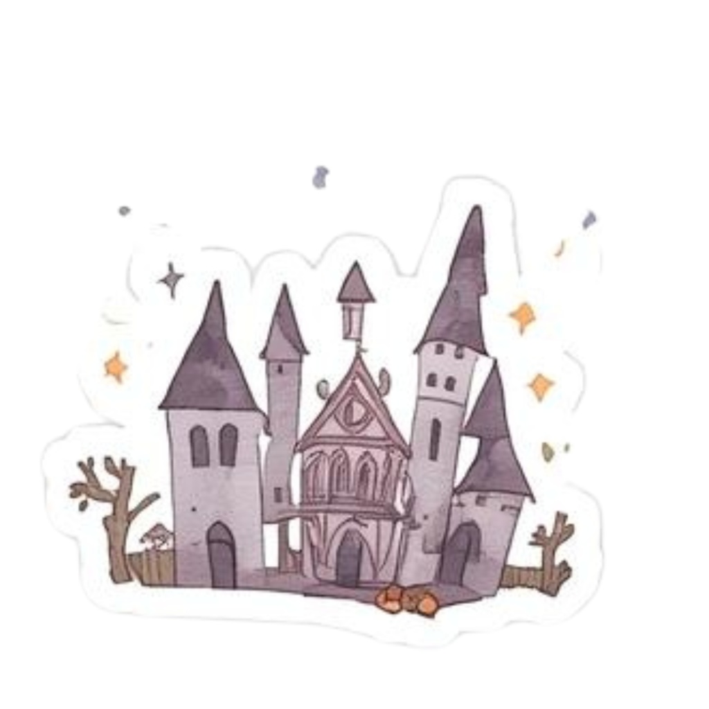 魔女とハロウィンのクリップアート水彩イラスト素材集(PNG)