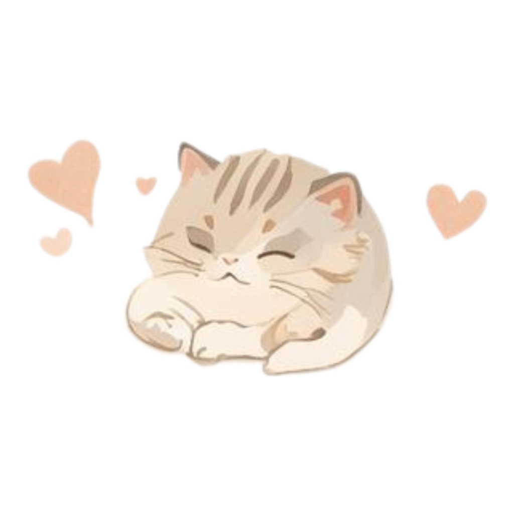 水彩手書き風イラスト集 ゆるふわ猫 vol.3|全15種 背景透過PNG素材