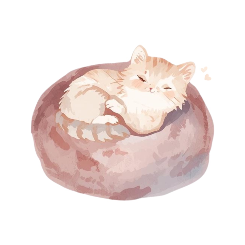 水彩手書き風イラスト集 ゆるふわ猫 vol.3|全15種 背景透過PNG素材