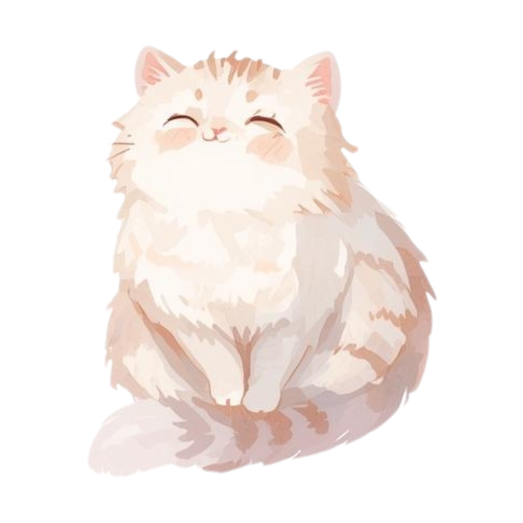 水彩手書き風イラスト集 ゆるふわ猫 vol.3|全15種 背景透過PNG素材