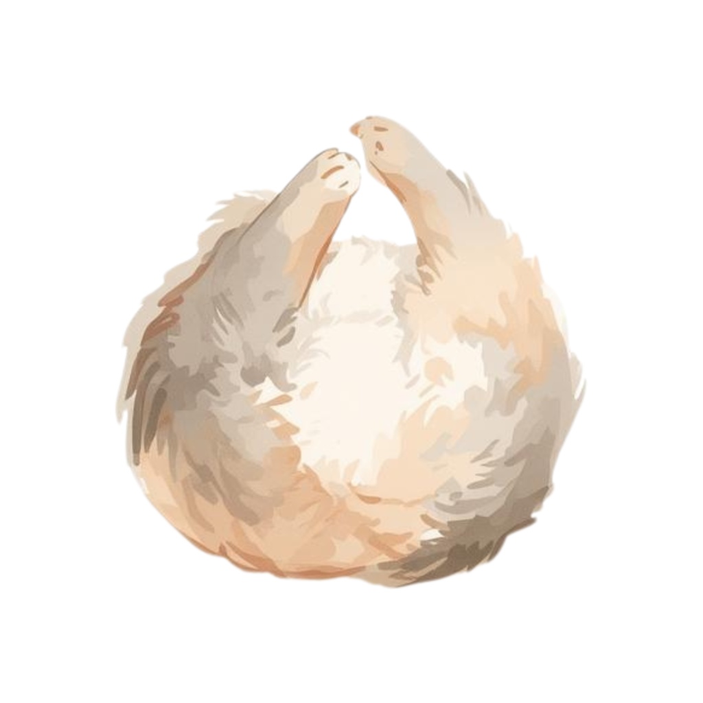 水彩手書き風イラスト集 ゆるふわ猫 vol.3|全15種 背景透過PNG素材