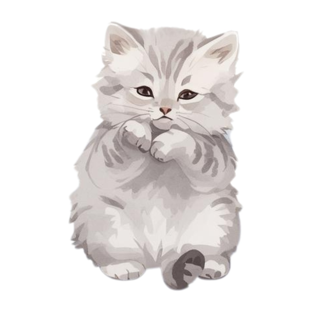 水彩手書き風イラスト集 ゆるふわ猫 vol.4|全15種 背景透過PNG素材