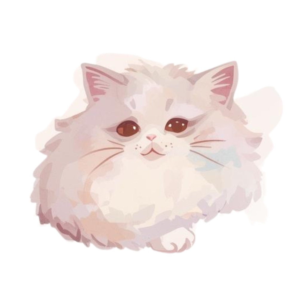 水彩手書き風イラスト集 ゆるふわ猫 vol.4|全15種 背景透過PNG素材