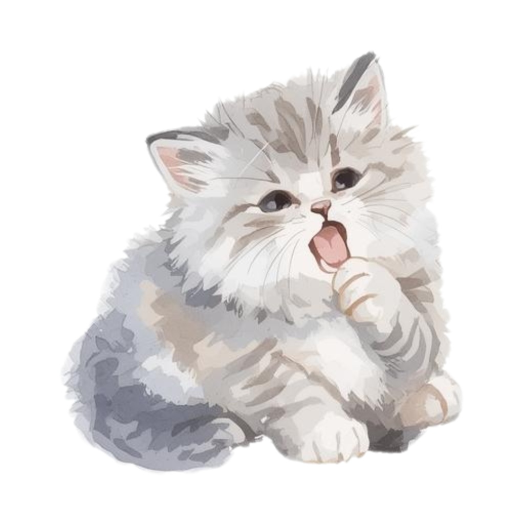 水彩手書き風イラスト集 ゆるふわ猫 vol.6|全◯種 背景透過PNG素材