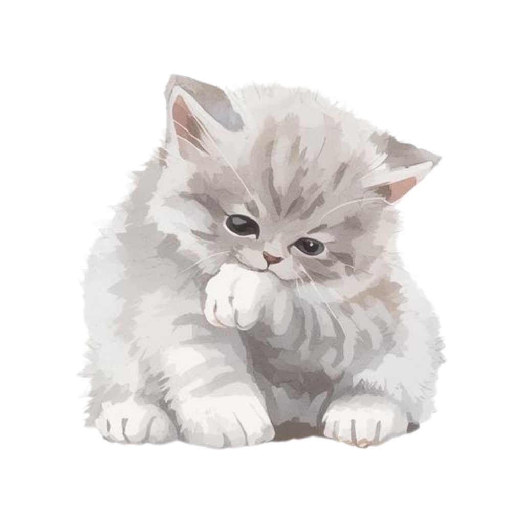 水彩手書き風イラスト集 ゆるふわ猫 vol.6|全◯種 背景透過PNG素材