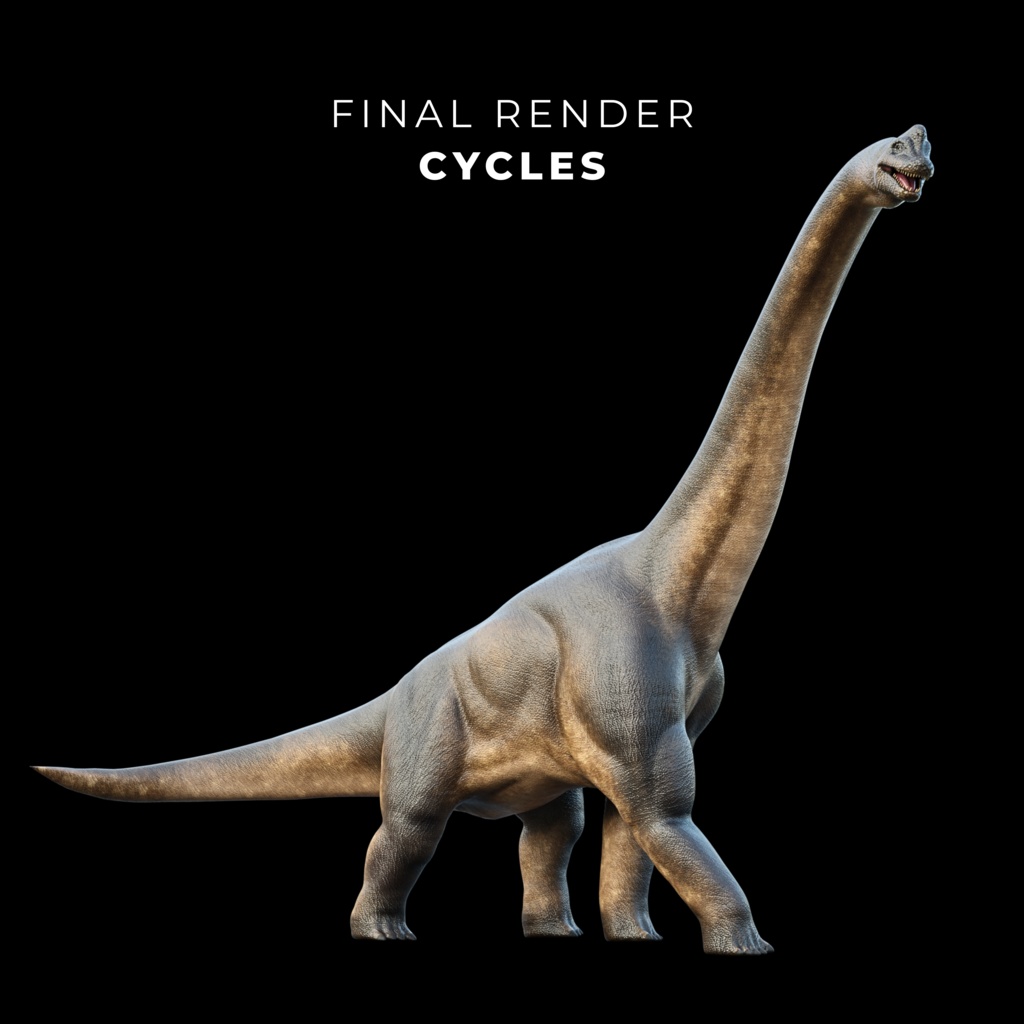 恐竜3Dアセットシリーズ第一弾 No.2 ブラキオサウルス
