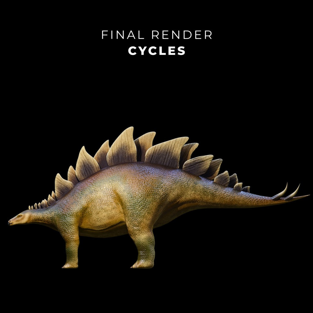 恐竜3Dアセットシリーズ第一弾 No.3 ステゴサウルス