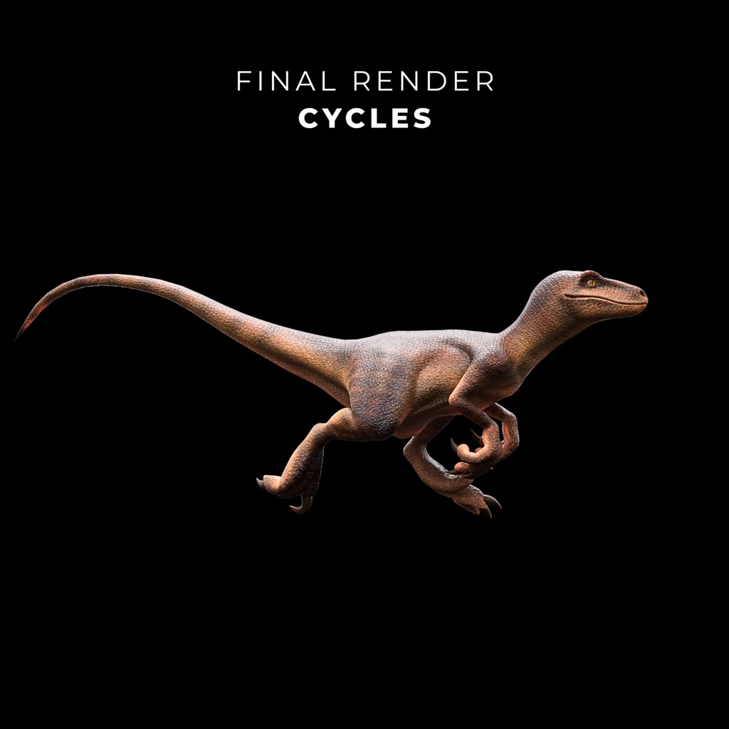 恐竜3Dアセットシリーズ第一弾 No.5 ヴェロキラプトル