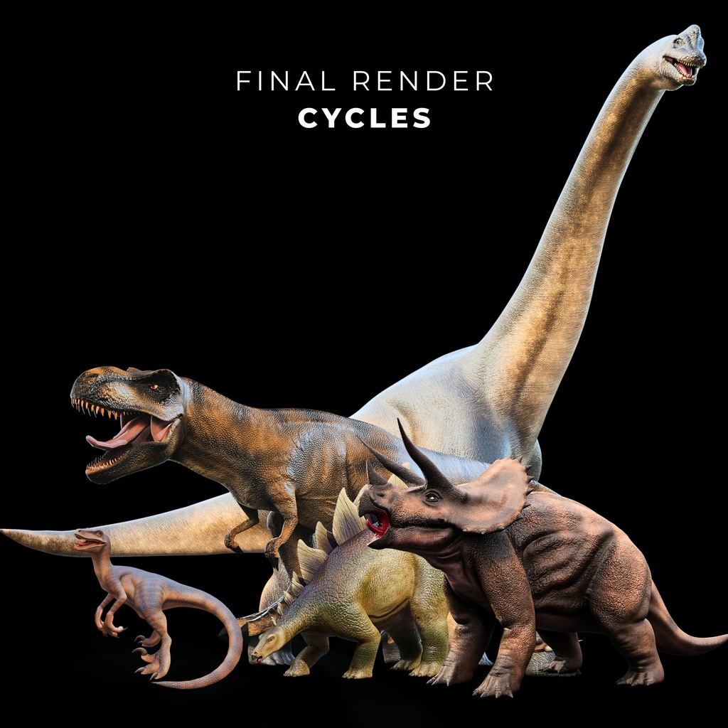 恐竜3Dアセットシリーズ第一弾 コンプリートパック