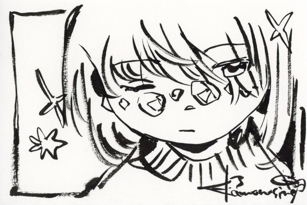 no:26~35モノクロフレームレス原画