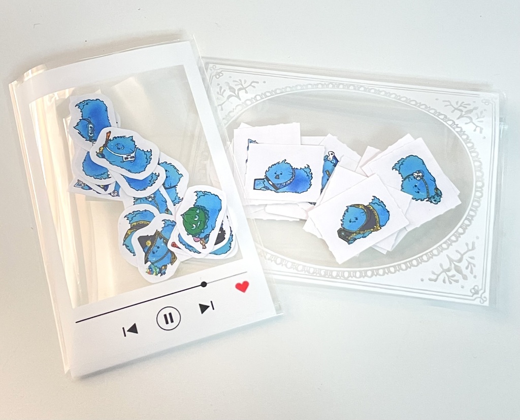 モチーフ豆封筒+いでぽめシールセット