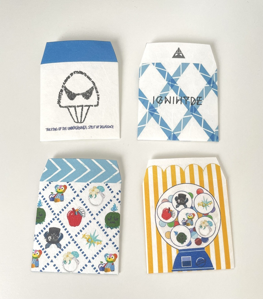 モチーフ豆封筒+いでぽめシールセット