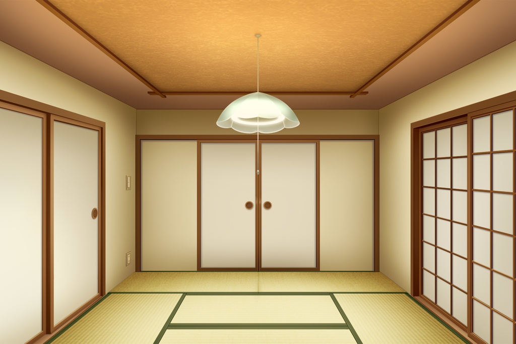 【無料】単品5種背景素材v25 和室