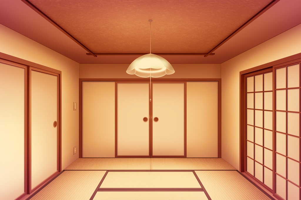 【無料】単品5種背景素材v25 和室