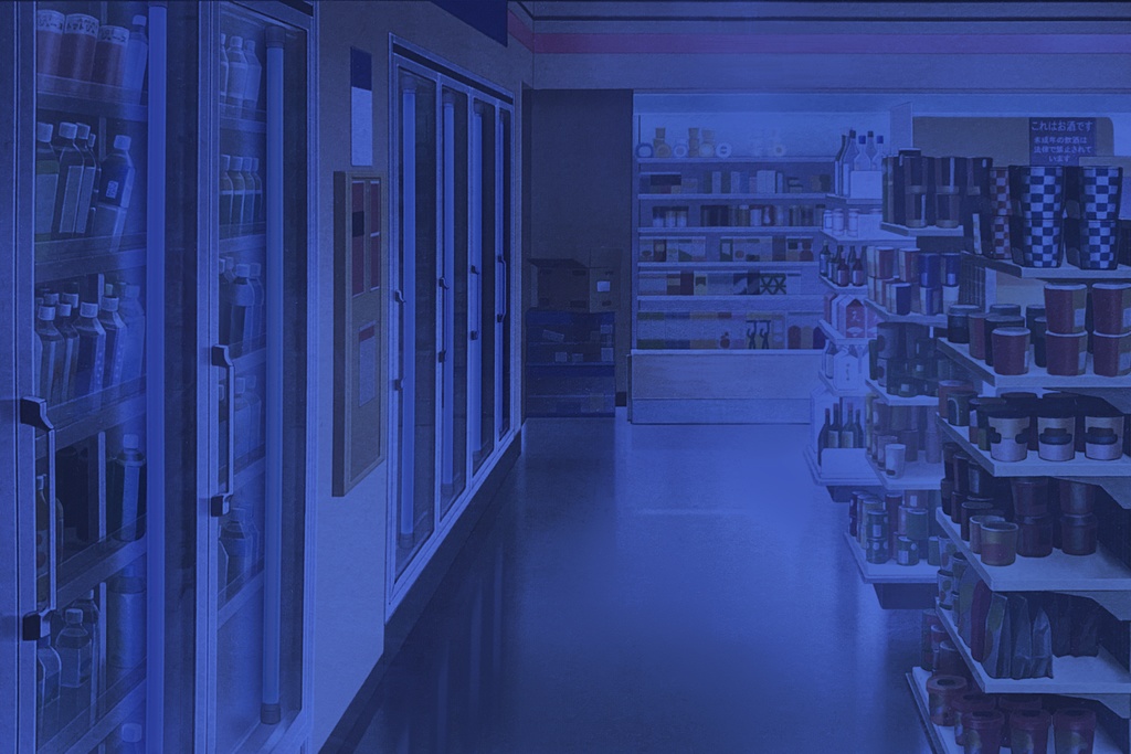 単品5種背景素材v52bコンビニ店内