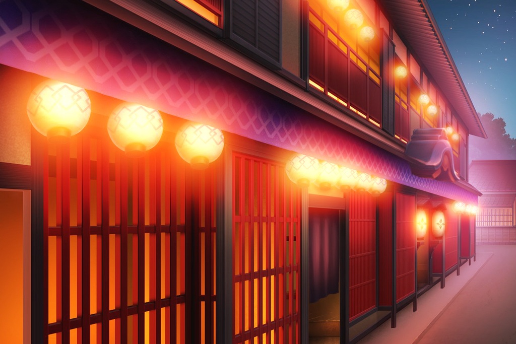 単品5種背景素材v56遊郭外観