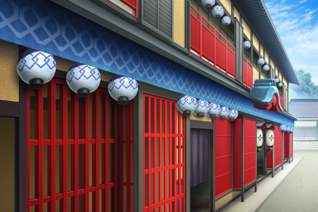 単品5種背景素材v56遊郭外観