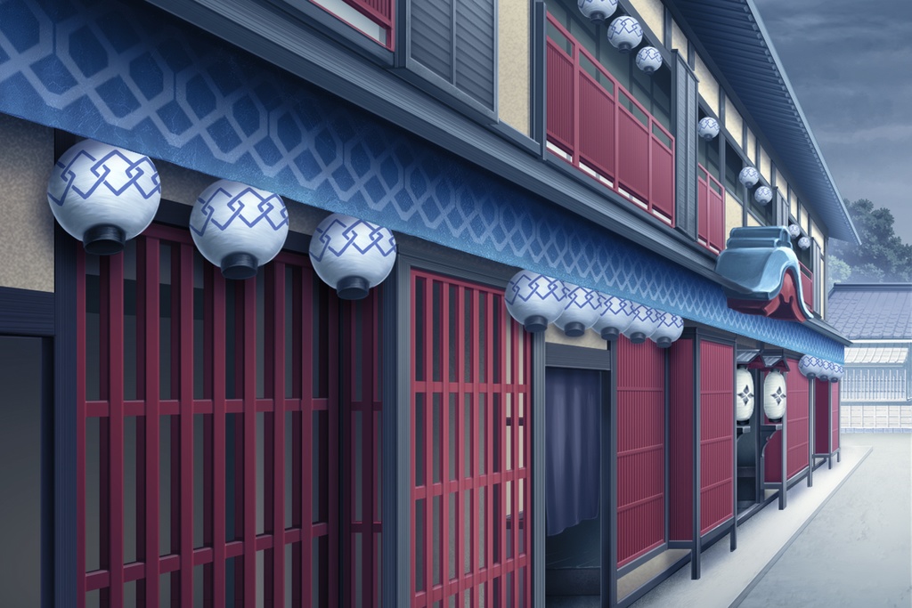 単品5種背景素材v56遊郭外観