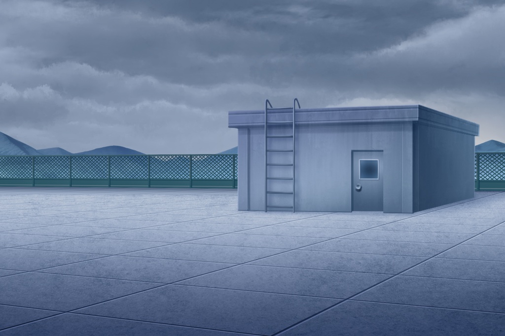 単品5種背景素材v50屋上 安田画房 背景屋 Booth