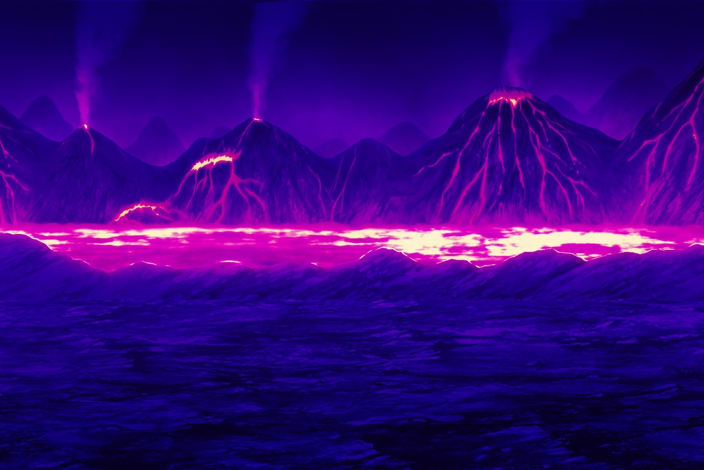 単品5種背景素材v16d火山
