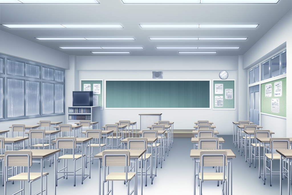 単品5種背景素材v42a教室正面