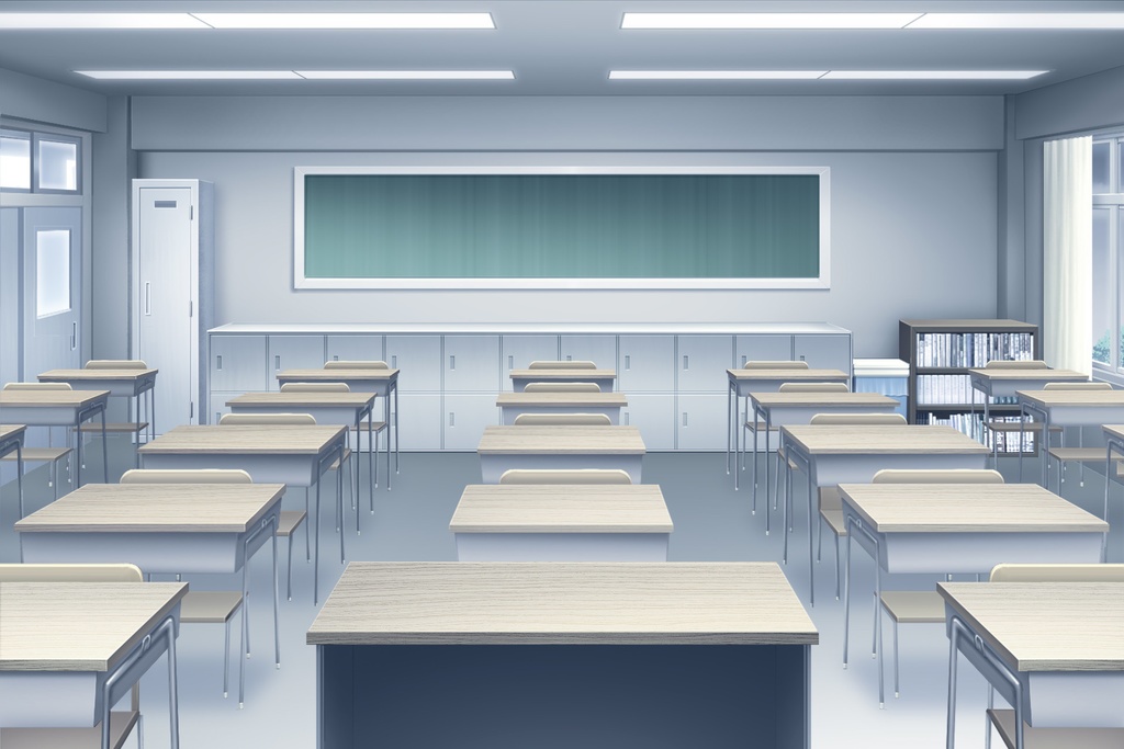 単品5種背景素材v42d教室教師側