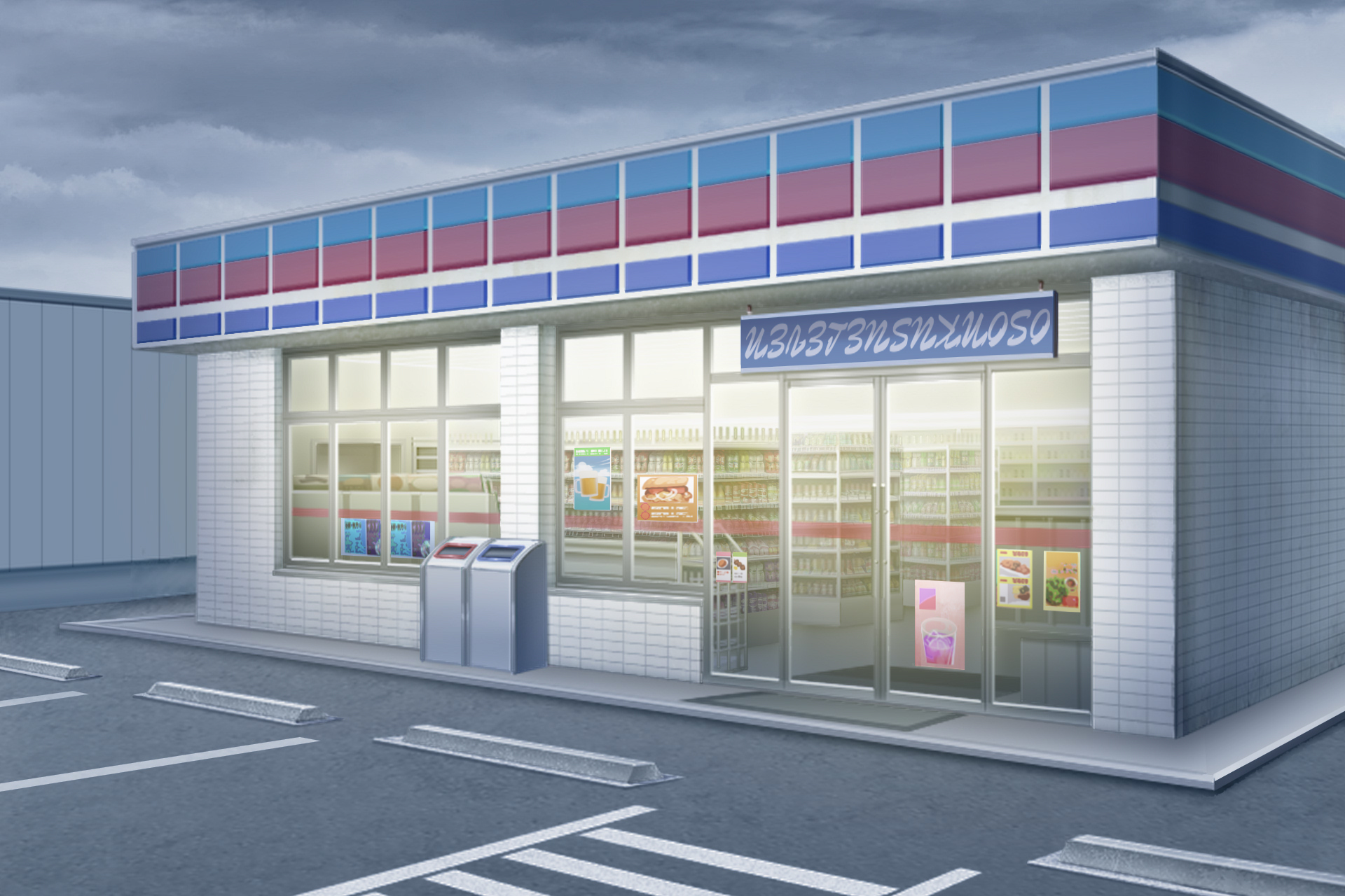 単品5種背景素材v52コンビニ外観 - 安田画房@背景屋 - BOOTH