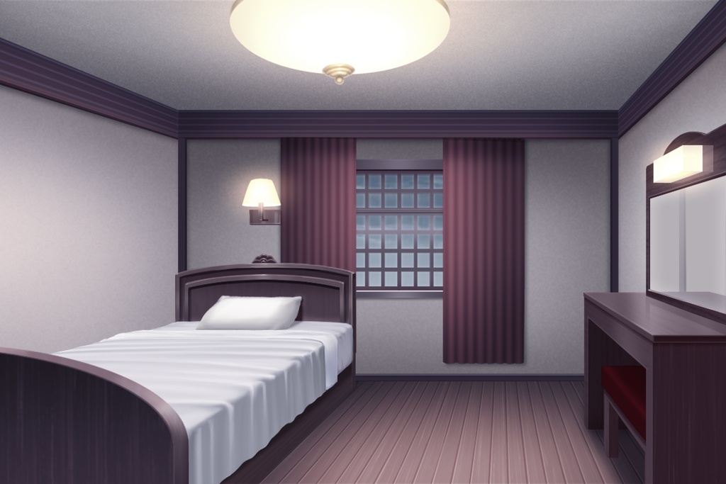 単品5種背景素材v66a洋館洋室S（シングル - 安田画房＠背景屋 - BOOTH