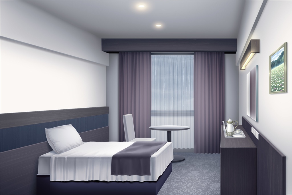 単品5種背景素材v88ホテル個室Sシングル Tツイン Dダブル