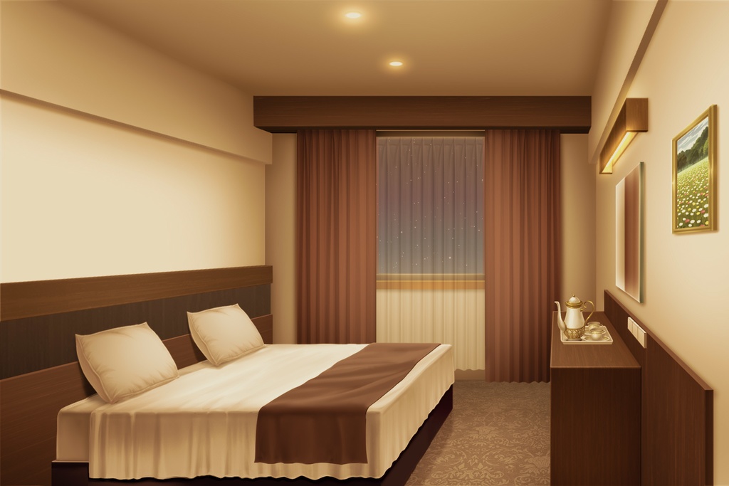 単品5種背景素材v88ホテル個室Sシングル Tツイン Dダブル