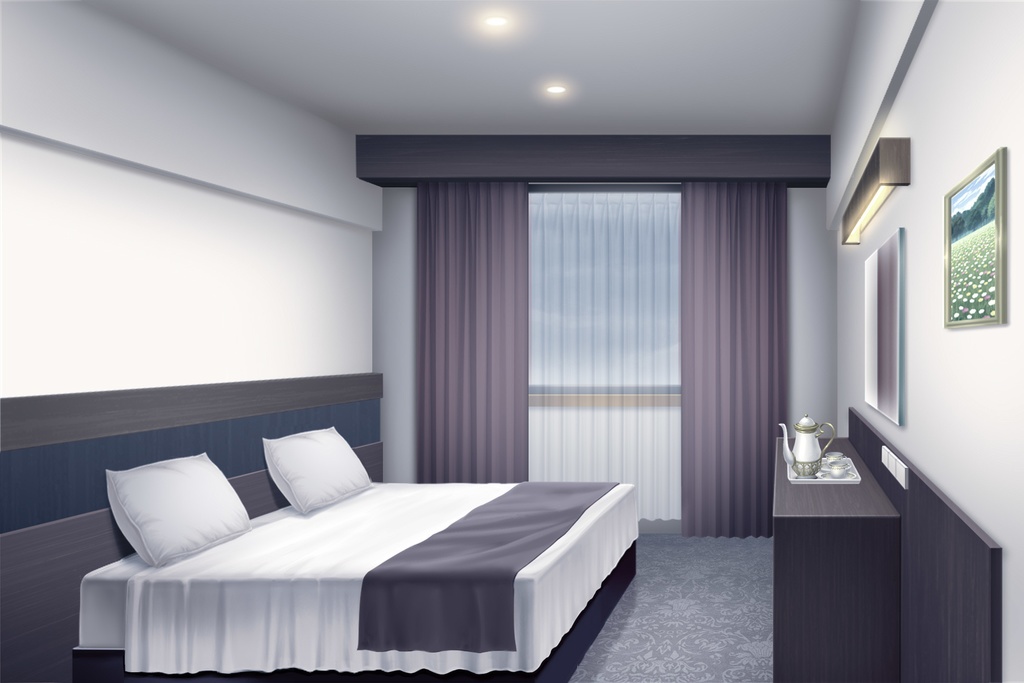 単品5種背景素材v88ホテル個室Sシングル Tツイン Dダブル