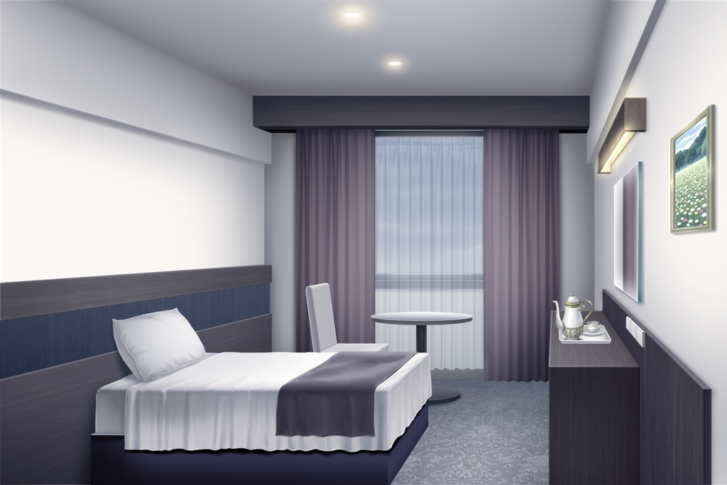 単品5種背景素材v88ホテル個室Sシングル Tツイン Dダブル