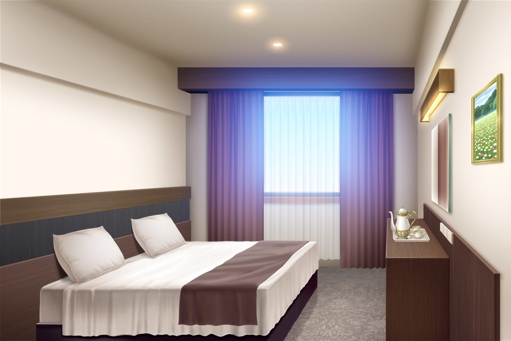 単品5種背景素材v88ホテル個室Sシングル Tツイン Dダブル