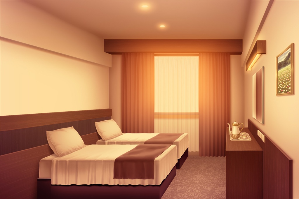 単品5種背景素材v88ホテル個室Sシングル Tツイン Dダブル