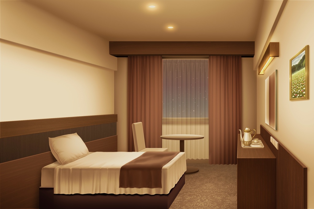 単品5種背景素材v88ホテル個室Sシングル Tツイン Dダブル