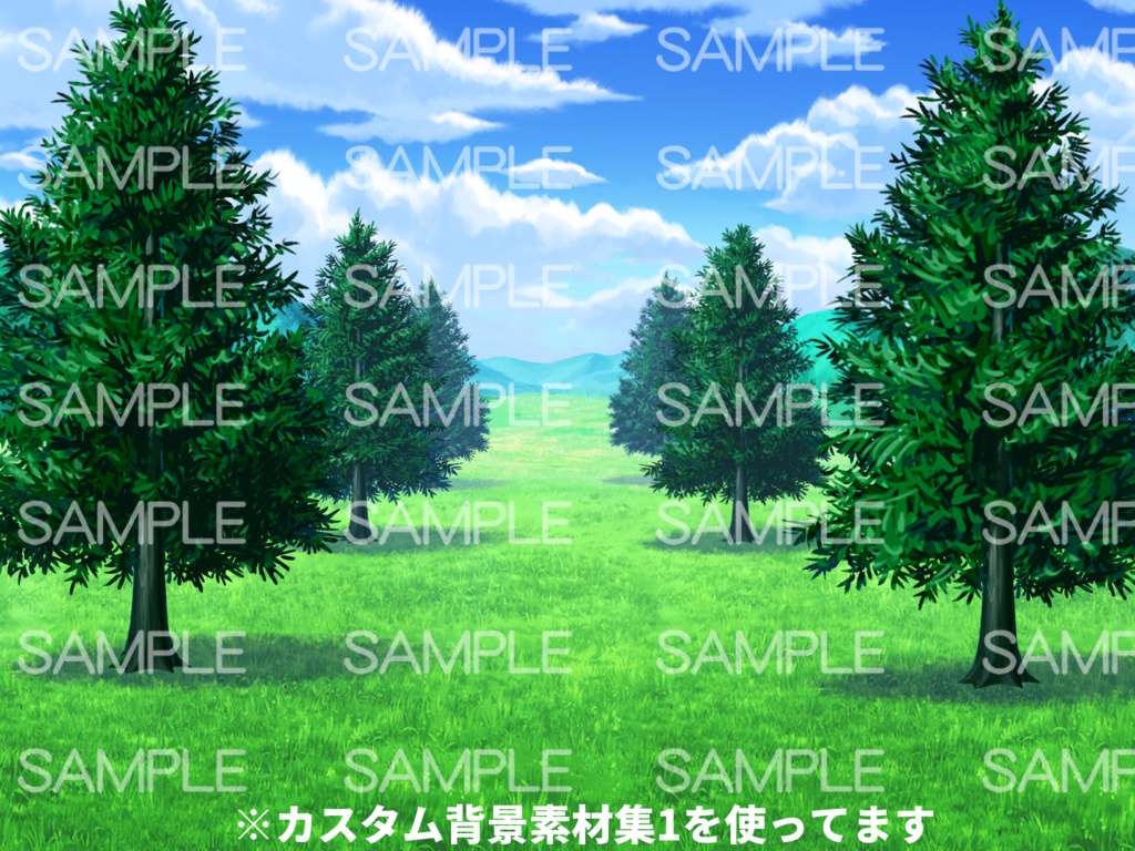 アイテム素材 樹木2 針葉樹3点(背景透過)