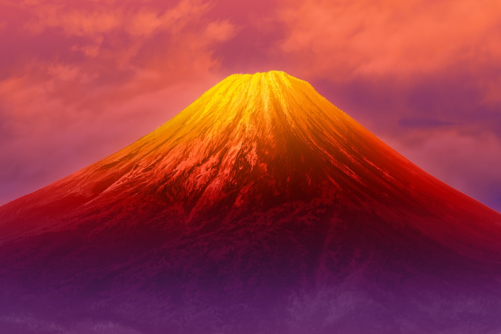 単品5種背景素材v16g富士山