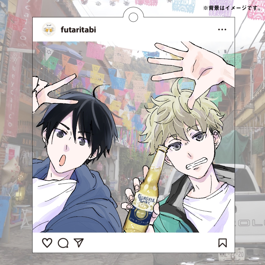 フタリタビSNS風アクキー