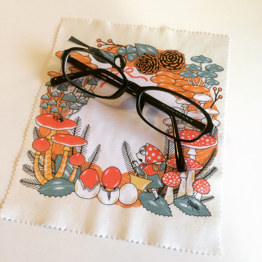 きのこリースのメガネ拭き