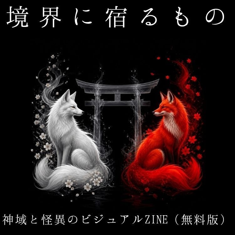 【無料版PDF】境界に宿るもの - 神域と怪異のビジュアルZINE(AIイラスト集)