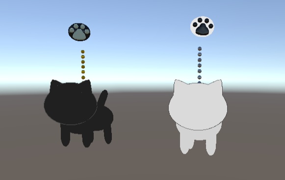 【無料/free】MA対応 ねこイヤリング(カラバリ2種)