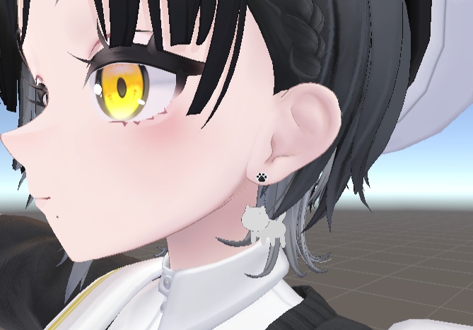 【無料/free】MA対応 ねこイヤリング(カラバリ2種)