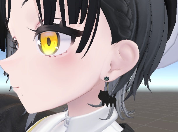 【無料/free】MA対応 ねこイヤリング(カラバリ2種)