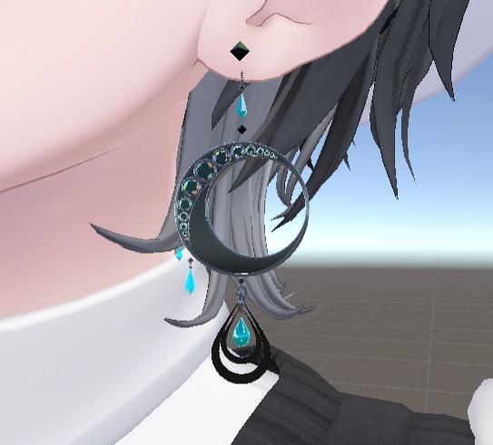 【無料/free】MA対応 三日月イヤリング