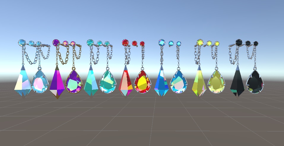 【無料/free】MA対応 宝石ピアス（支援版特典あり）