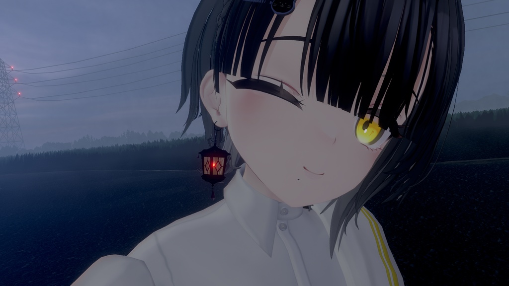 【無料/free】MA対応 ぼんやり光る!ランタンピアス