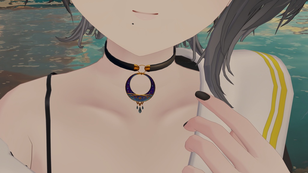 【VRC想定】星雲のアクセサリー(チョーカー、ネックレス)【2種セット】