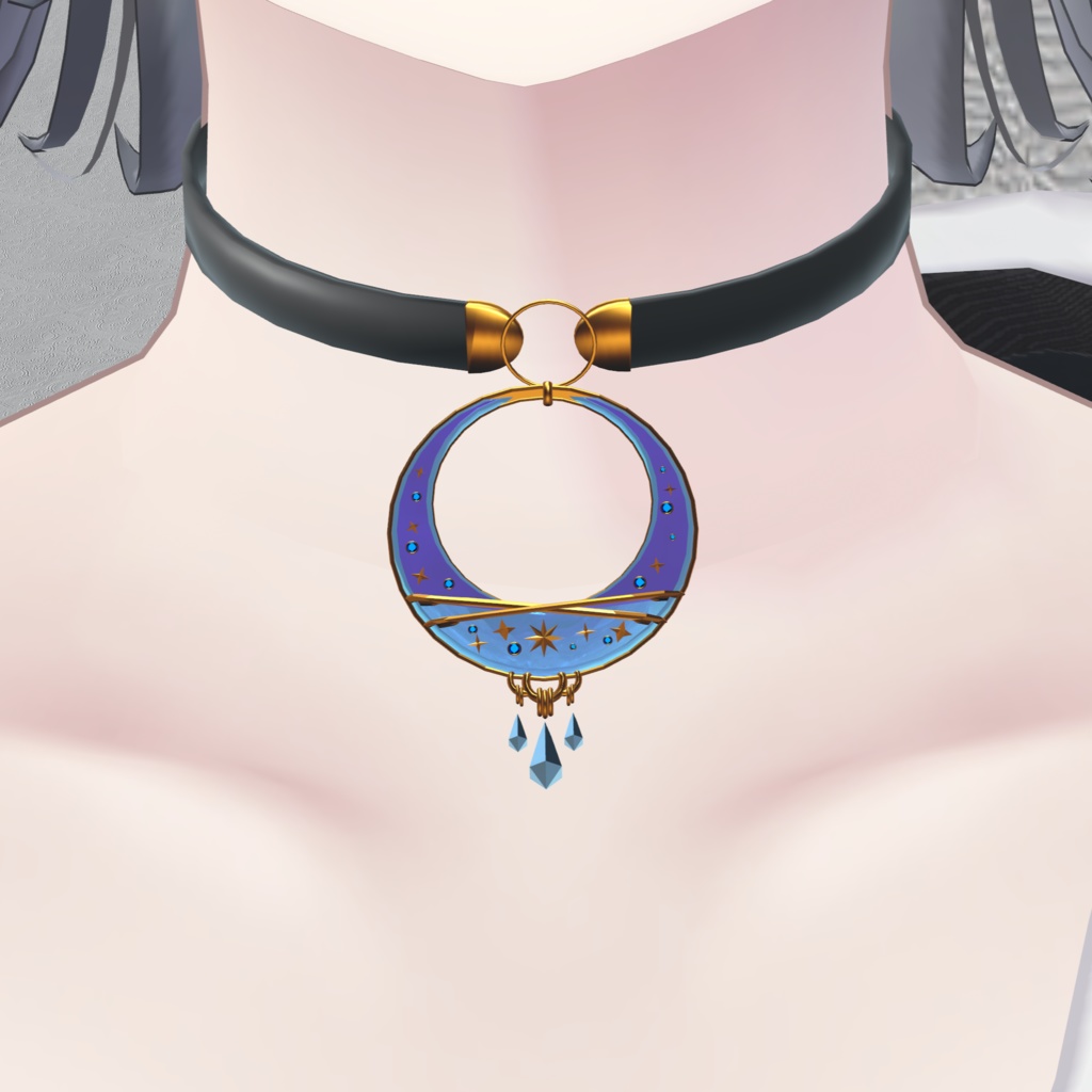 【VRC想定】星雲のアクセサリー(チョーカー、ネックレス)【2種セット】