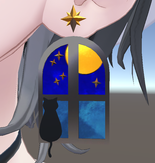 【無料/free】MA対応 窓辺のねこイヤリング