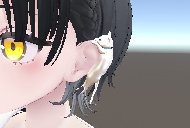 【MA対応】Cat Ear Cuff & Earring【VRC想定】
